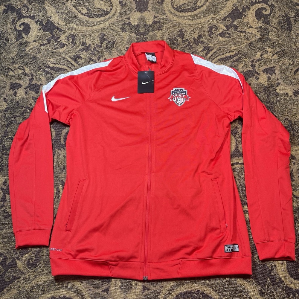 Nike Washington Spirit Soccer NWSL Red Zip Up Jacket Womens XL 725961-657